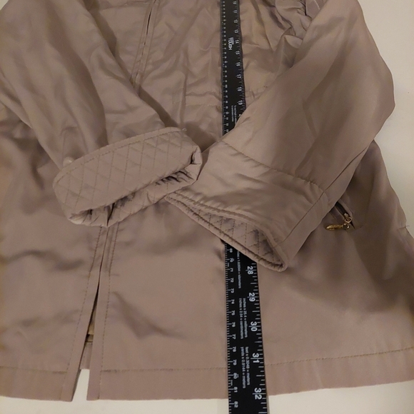 Weather Tamer Vintage Tan Quilted Neck Full Zip Coat Size M Hooded - Picture 6 of 12